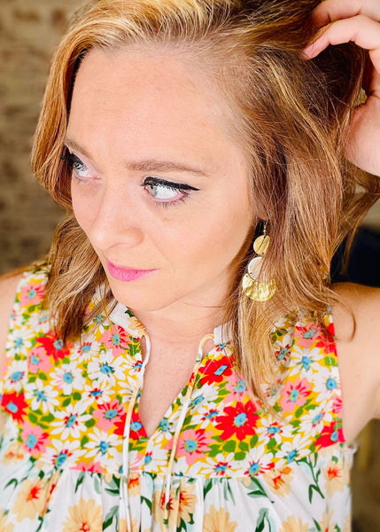 Silver and Gold Disc Earrings