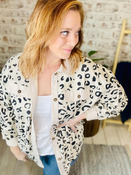 Leopard Cream and Black Shacket
