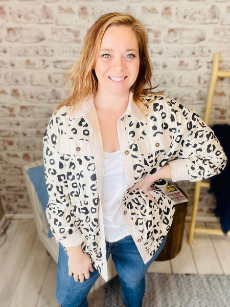 Leopard Cream and Black Shacket