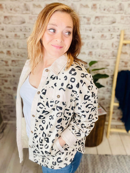 Leopard Cream and Black Shacket