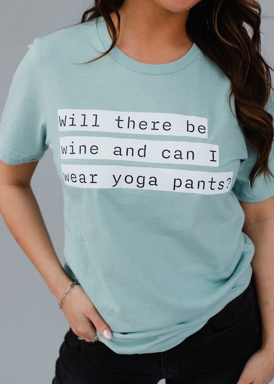 Wine & Yoga Pants Graphic Tee