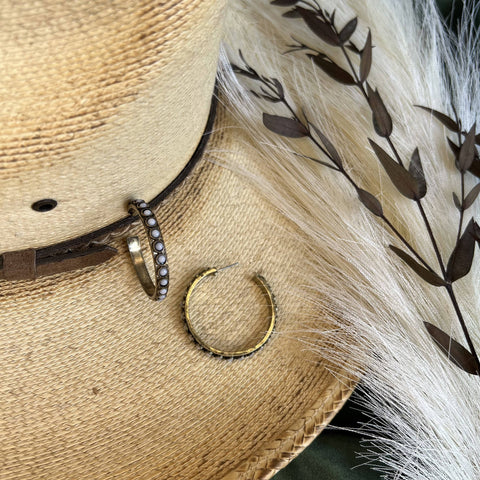 Wild Spirit Gold Hoop Earrings